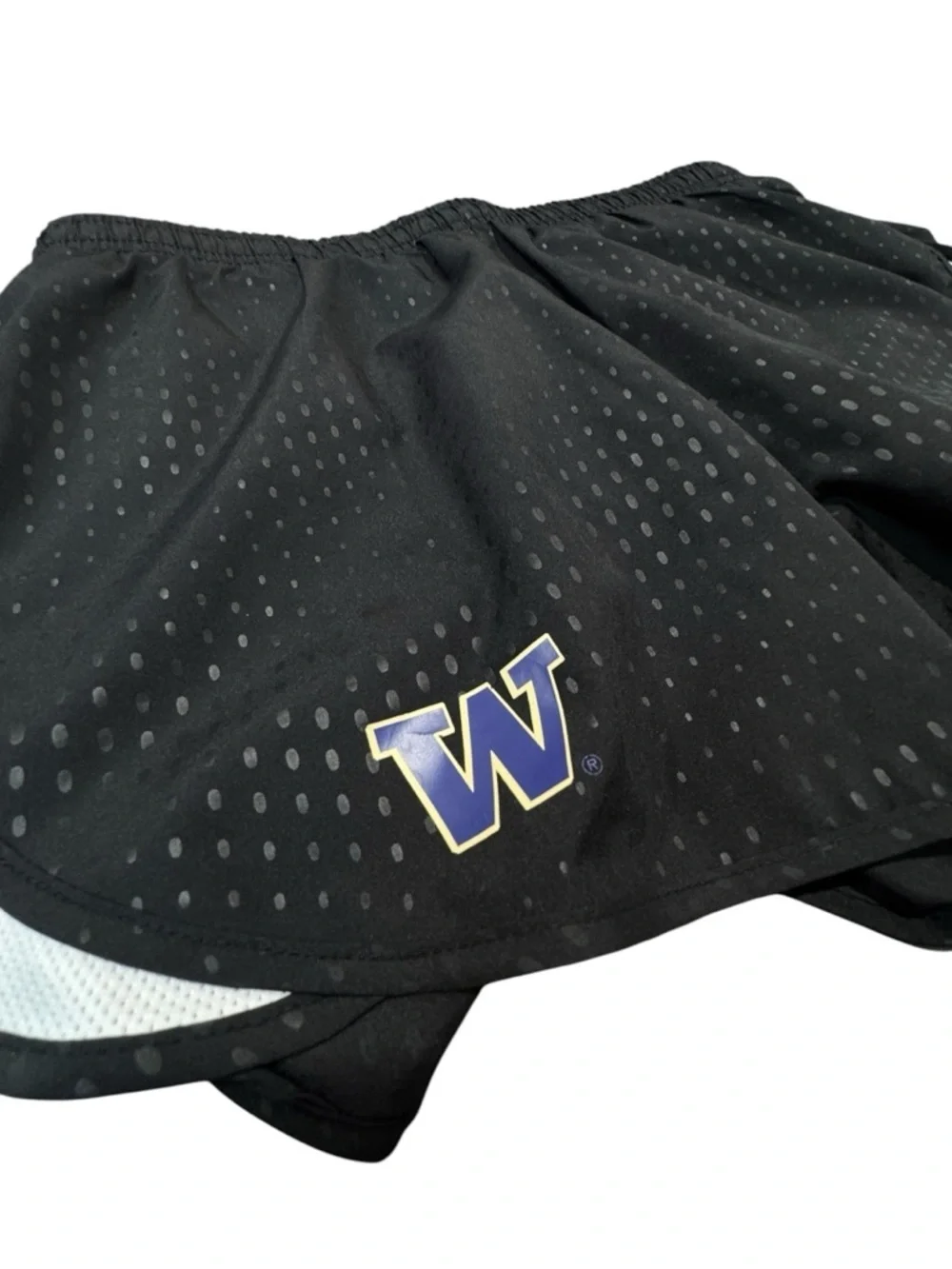 Nike Women’s Dri-Fit Washington Huskies Running Tempo Shorts Black/White Sz Sm